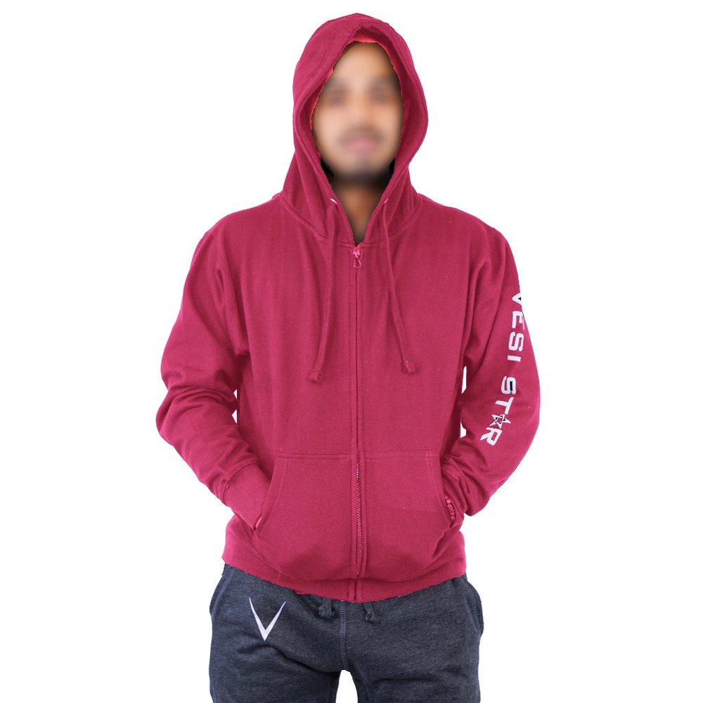 4pcs Set High quality Heavy Cotton fleece lined Hoodie with zipper clousire Pink
